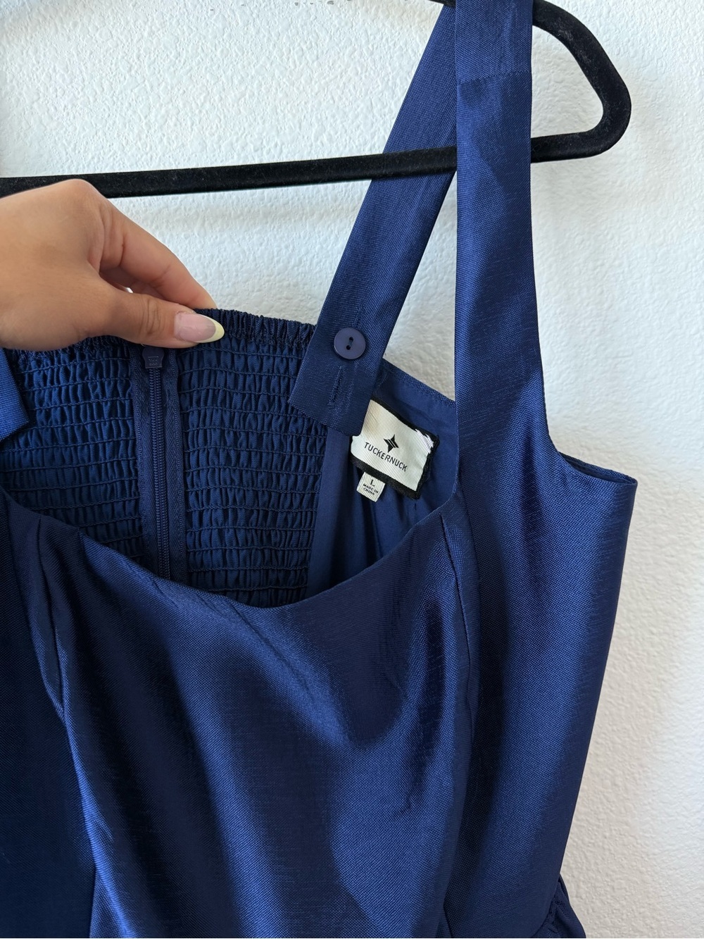 TUCKERNUCK Navy Dupioni Esme Dress - Picture 7 of 13